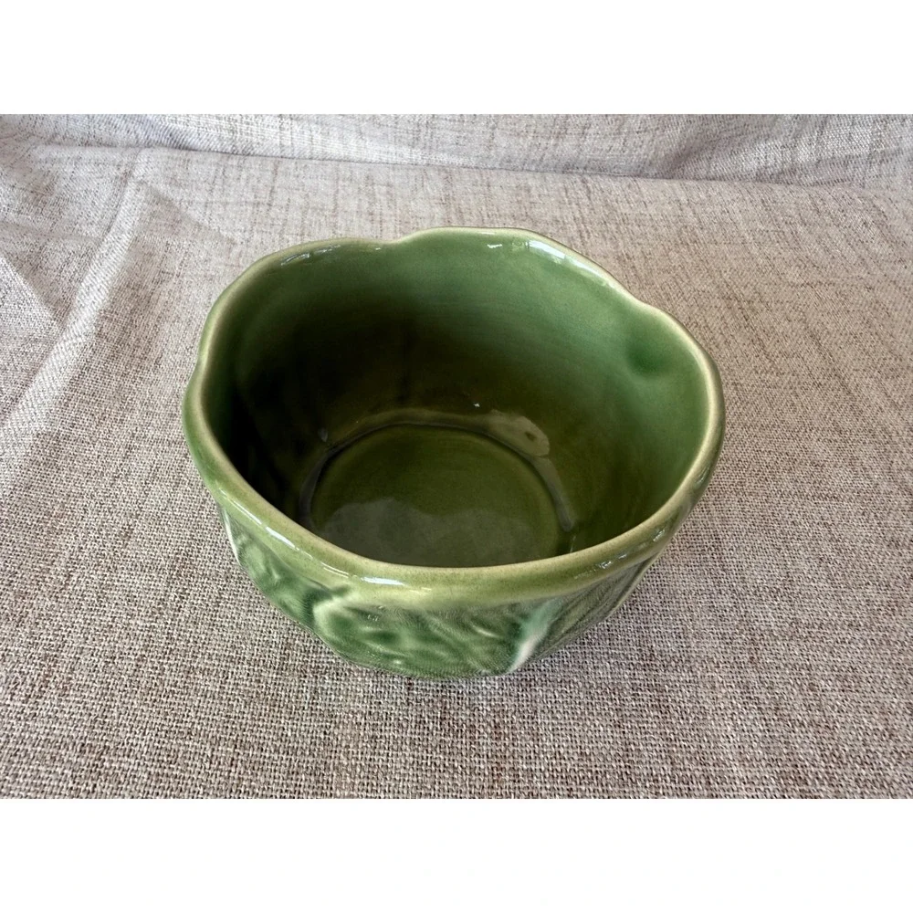 Bordallo Pinheiro Cabbage Leaf Planter Small Green Excellent Cachepot Limited